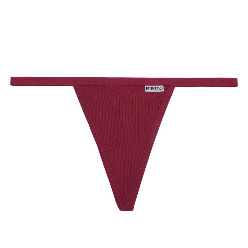 Women's Cotton Mix Underwear Ladies Thongs Panties Low Rise G-String Female T-Back Briefs Bikini Lingerie Solid Color Knickers The Clothing Company Sydney