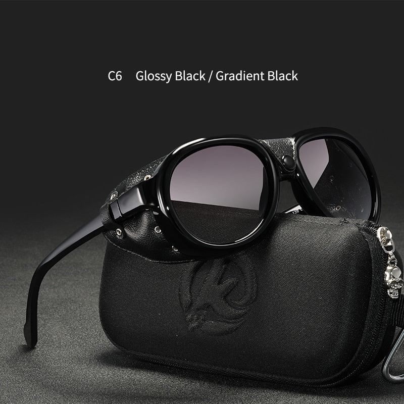 Luxury Steampunk Pilot Sunglasses Men and Women Shield Glasses UV400 Protection The Clothing Company Sydney