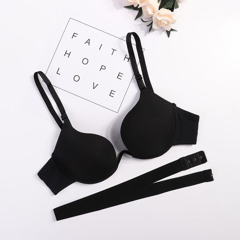 Deep V Push Up Bra Strapless Underwire Underwear Soutien Gorge Thin Half Cup Lingerie Bra The Clothing Company Sydney