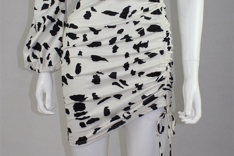 Casual One Shoulder Print Dress Women Elegant Backless Bandage Dress Female Streetwear Boho Mini Dresses The Clothing Company Sydney