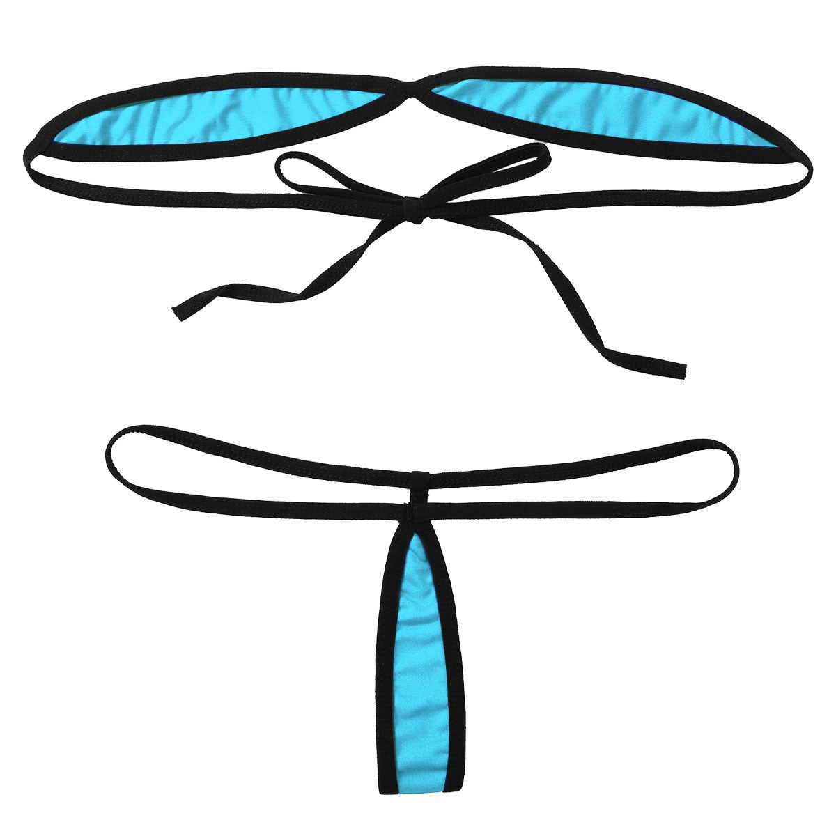 2 Piece Micro Mini Brazilian Bikini Women's Swimwear Bathing Suit Tube Bra Top G-string Bikini Set The Clothing Company Sydney