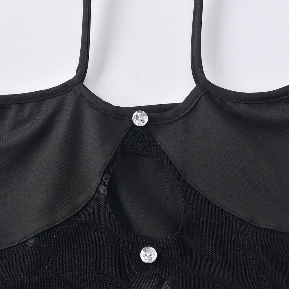 Halter Neck Off Shoulder Cut Out Bodycon Mini Dress Women Long Sleeve Backless Flocking Goth Black Dresses The Clothing Company Sydney