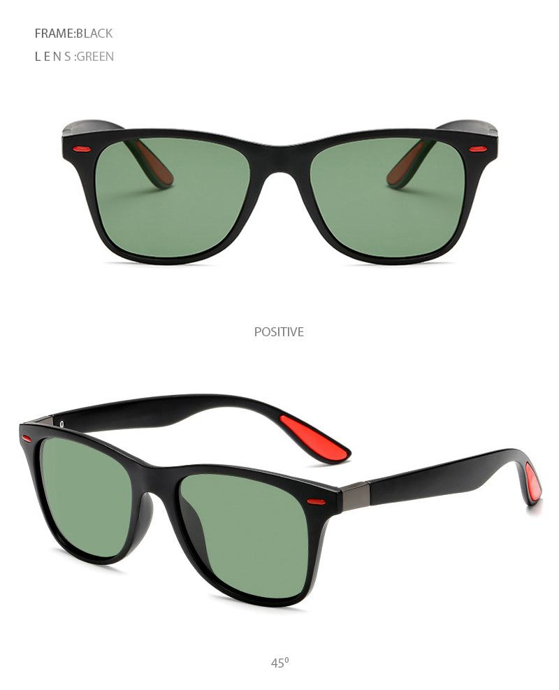 Polarized Sunglasses Men Women Classic Square Plastic Driving Sun Glasses Fashion Black Shades UV400 The Clothing Company Sydney