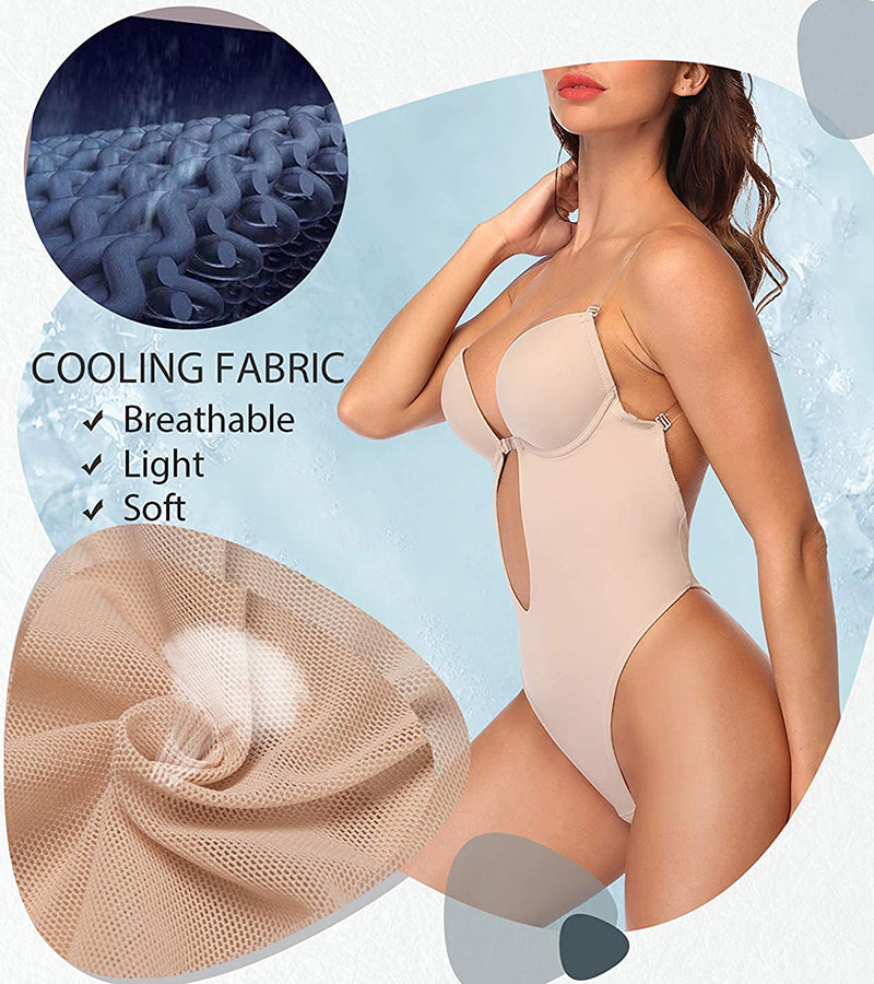 Women's Backless Shapewear Bodysuti Shaper Lace Smooth Plunge Body Briefer V-Neck Strapless Backless Bodysuit for Weddings The Clothing Company Sydney