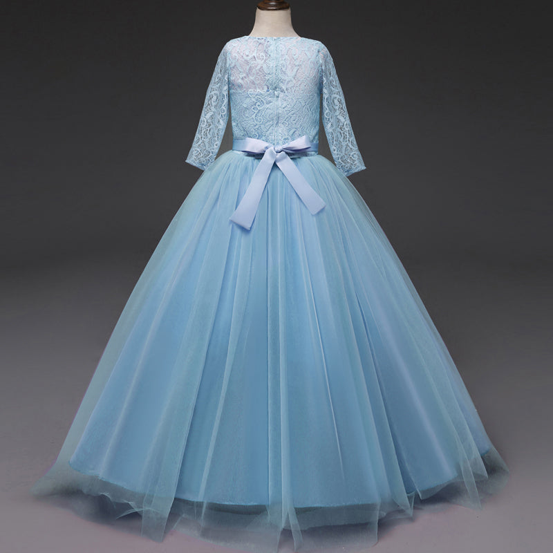 Kid Wedding Dresses for Girls Elegant Flower Princess Long Gown Baby Girl Christmas Dress Size 6 12 14 Years The Clothing Company Sydney