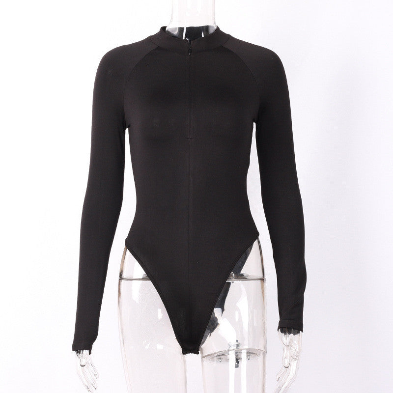 Casual Fitness Rompers Long Sleeve Regular Zipper Jumpsuit Fashion Streetwear Outfits Overalls Bodysuit The Clothing Company Sydney