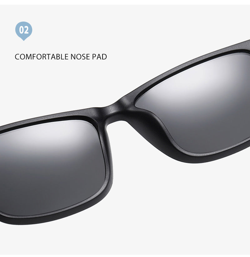 Light Weight TR90 Men Sun Glasses Classic Square Polarized Sunglasses For Male High Quality Driving Eyewear UV400 The Clothing Company Sydney