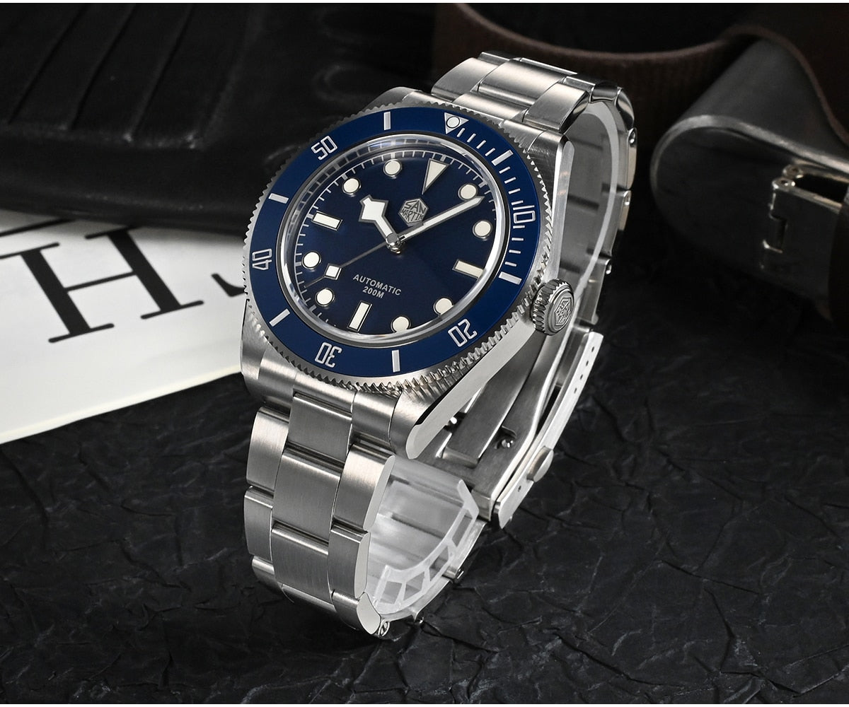 San Martin Luxury Men's Ladies Unisex 40mm Diver BB58 Vintage Automatic Business Wristwatche End Links Sapphire 20 Bar Watch The Clothing Company Sydney