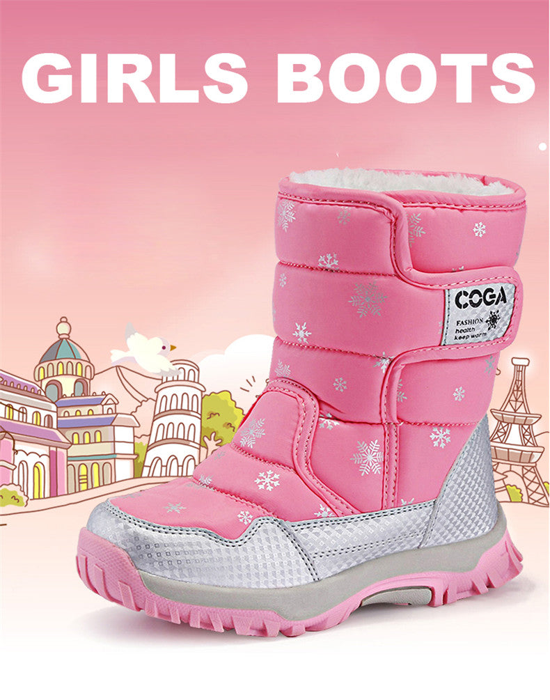 Girls shoes Pink style Kids snow winter warm fur antiskid outsole size 27 to 38 children Boots For Girls The Clothing Company Sydney