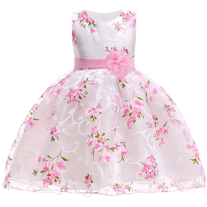 Puffy Tulle Lace Flower Girl Dress Costume Children Bride Ball Gown Princess Dress for Girl Wedding Party Dresses The Clothing Company Sydney
