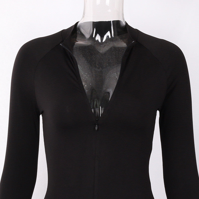 Casual Fitness Rompers Long Sleeve Regular Zipper Jumpsuit Fashion Streetwear Outfits Overalls Bodysuit The Clothing Company Sydney
