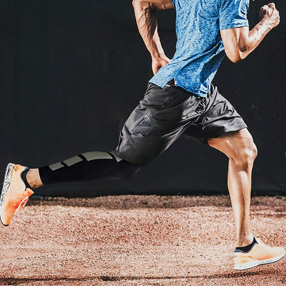 Sports Anti-slip Full Length Compression Leg Sleeves Calf Shin Splint Support Protector for Cycling Running Basketball Golf Sleeve The Clothing Company Sydney