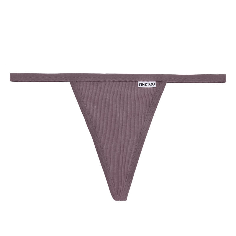 Women's Cotton Mix Underwear Ladies Thongs Panties Low Rise G-String Female T-Back Briefs Bikini Lingerie Solid Color Knickers The Clothing Company Sydney