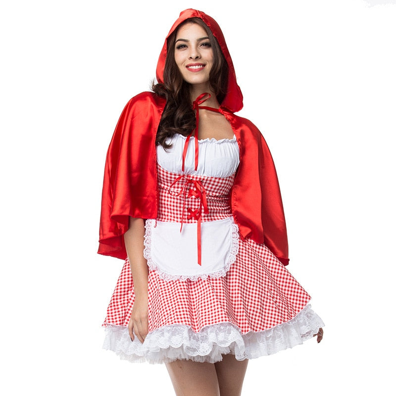 Halloween Ladies Little Red Riding Hood Costume Fantasy Hen Party Robe Cosplay Game Uniform Fancy Dress The Clothing Company Sydney