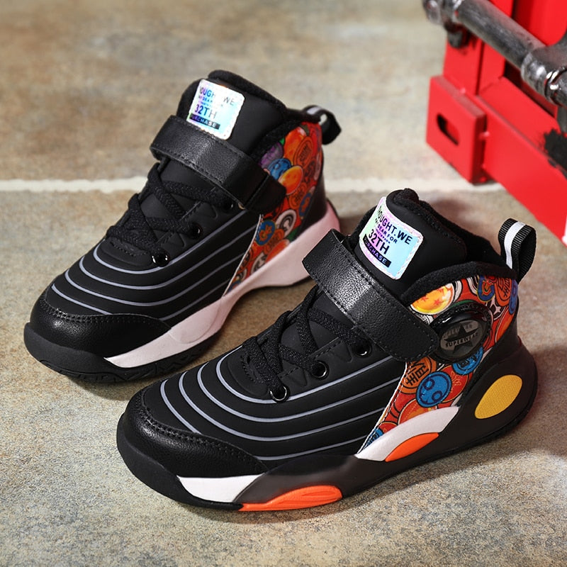 Kids Sneakers Boys Casual Shoes For Children Sneakers Shoes Leather Anti-slippery Fashion Basketball Shoes The Clothing Company Sydney