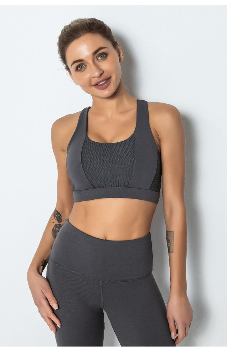 Sports Bra Shockproof Glamour Classic Comfortable Style Tank Wide Shoulder Strap Yoga Top Push Up Fitness Bras The Clothing Company Sydney