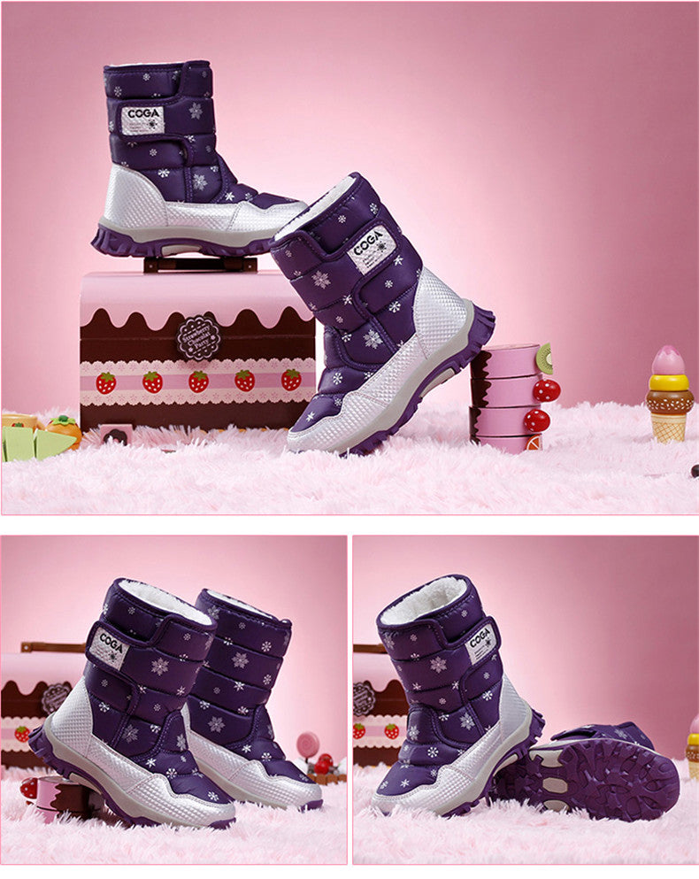 Girls shoes Pink style Kids snow winter warm fur antiskid outsole size 27 to 38 children Boots For Girls The Clothing Company Sydney