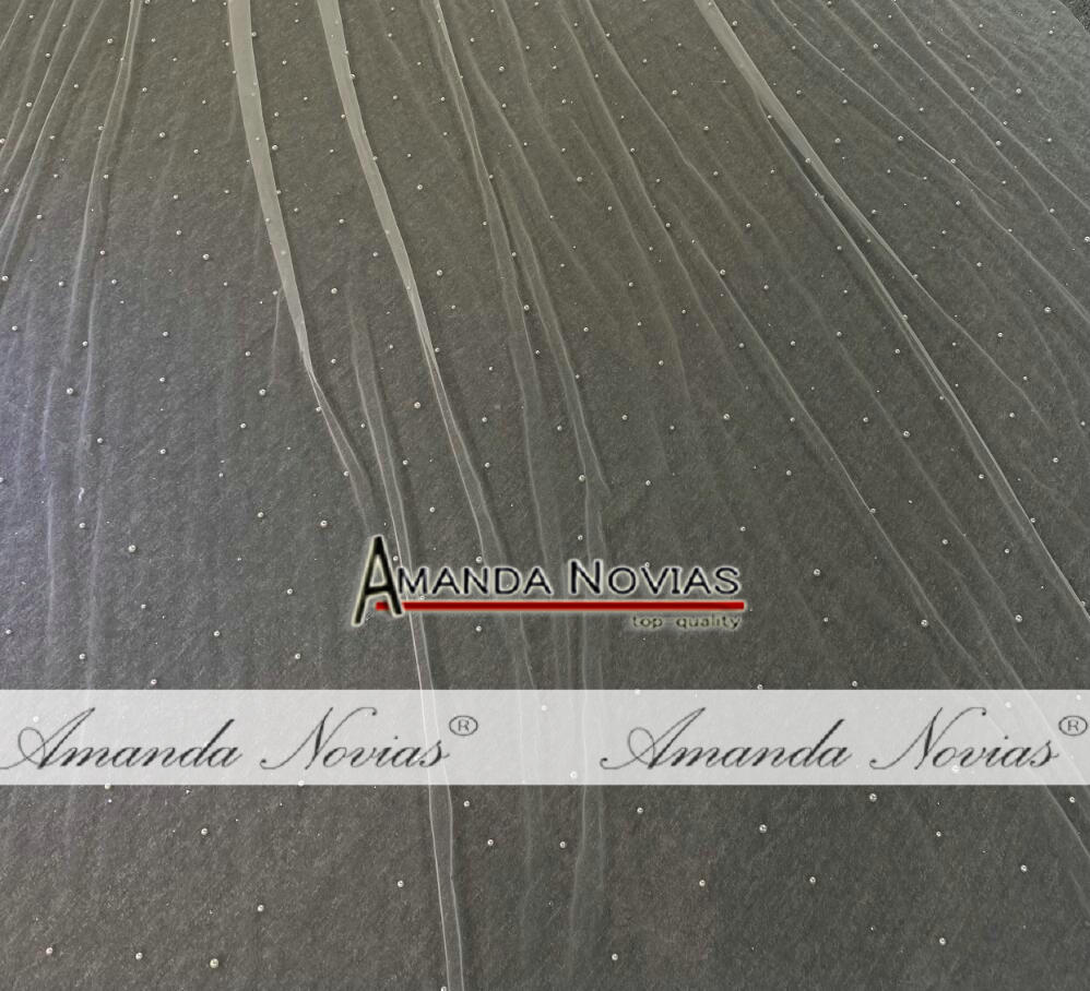 Full beading luxury long lace veil 3*4 sizes ivory color top full beading, down part with pearls Wedding Dress The Clothing Company Sydney