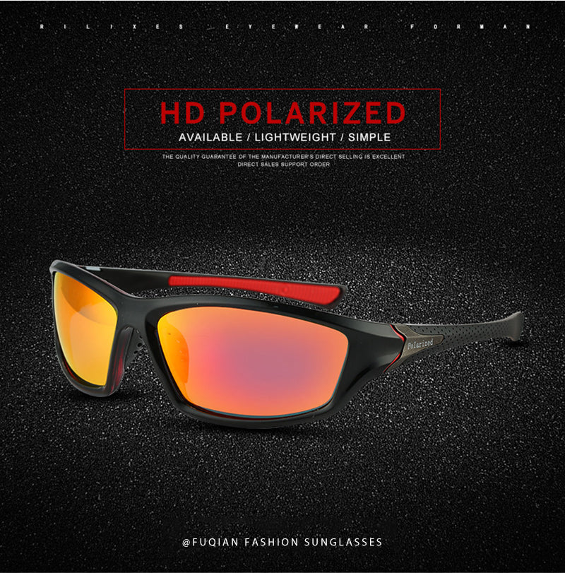 Sports Polarized Sunglasses For Men and Women Fashion Plastic Outdoor Sun Glasses Black Shades Goggle UV400 The Clothing Company Sydney