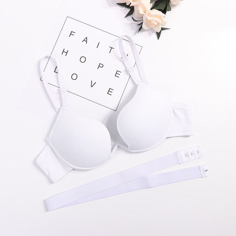 Deep V Push Up Bra Strapless Underwire Underwear Soutien Gorge Thin Half Cup Lingerie Bra The Clothing Company Sydney