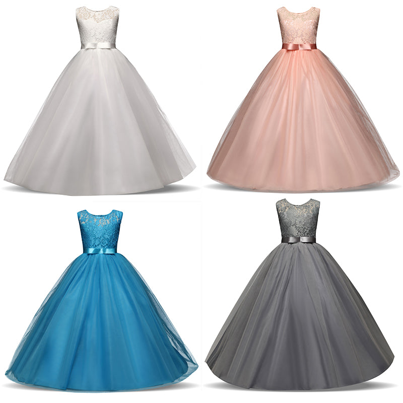 Kid Wedding Dresses for Girls Elegant Flower Princess Long Gown Baby Girl Christmas Dress Size 6 12 14 Years The Clothing Company Sydney