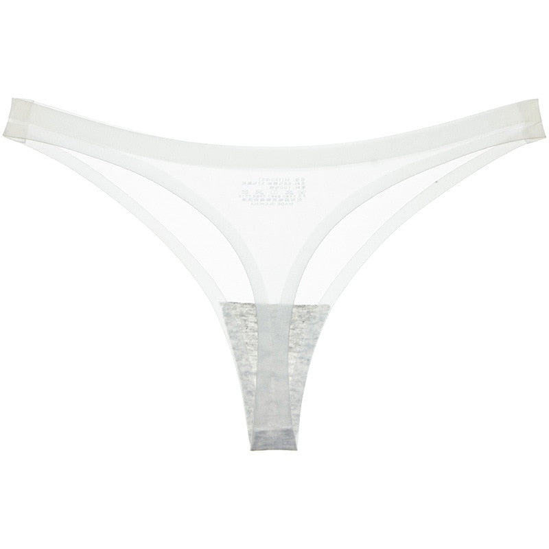 15 Colors Low-Rise Panties Ice Silk Thong  Seamless G String Fashion simple Underwear Women Back Lace Thongs Lingerie The Clothing Company Sydney