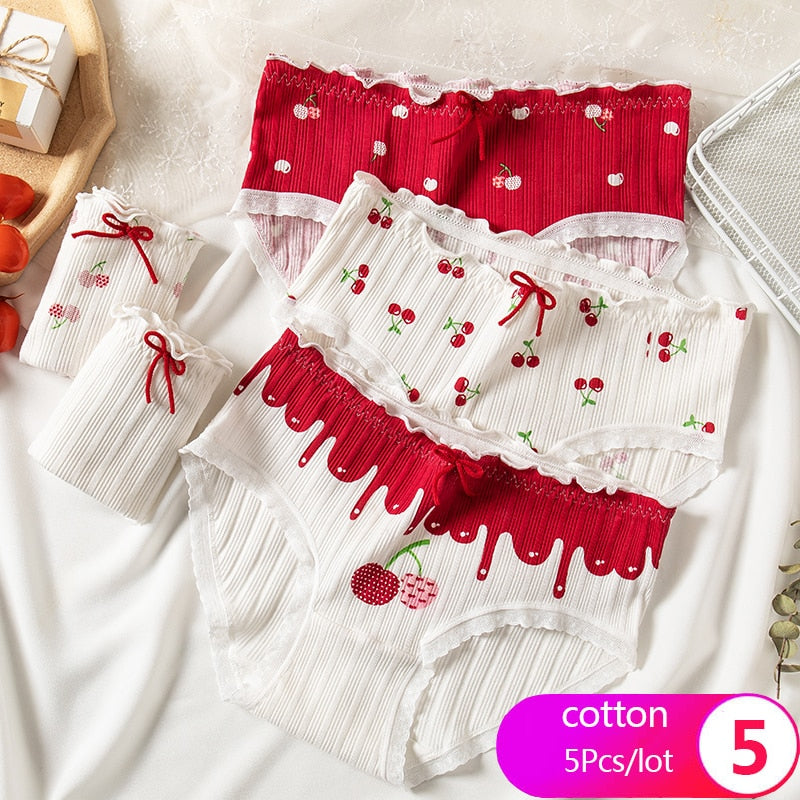 7Pcs/5Pcs Women Panties Comfort Cotton Mix Breathable Underwear Seamless Ladies Low Waist Lingeries Cute Girls Briefs The Clothing Company Sydney