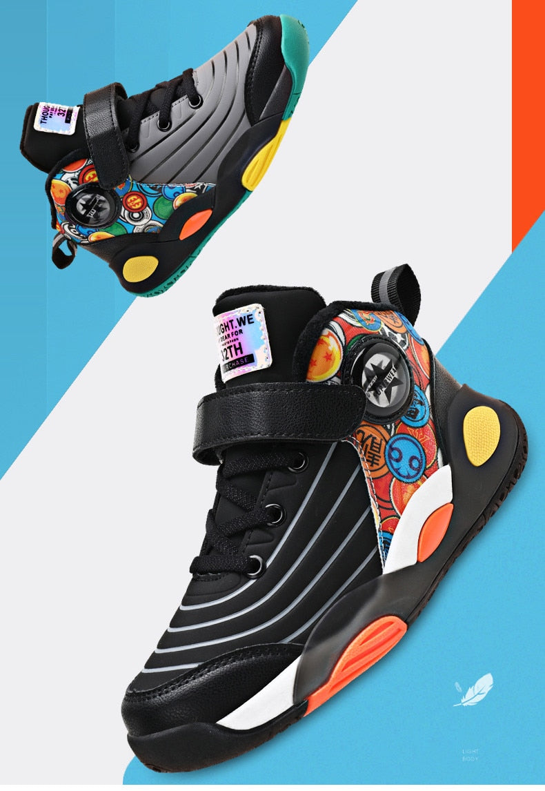 Kids Sneakers Boys Casual Shoes For Children Sneakers Shoes Leather Anti-slippery Fashion Basketball Shoes The Clothing Company Sydney