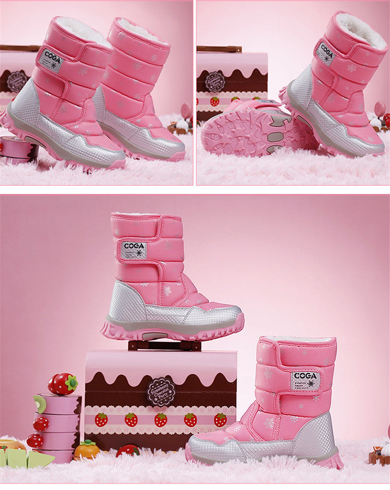 Girls shoes Pink style Kids snow winter warm fur antiskid outsole size 27 to 38 children Boots For Girls The Clothing Company Sydney