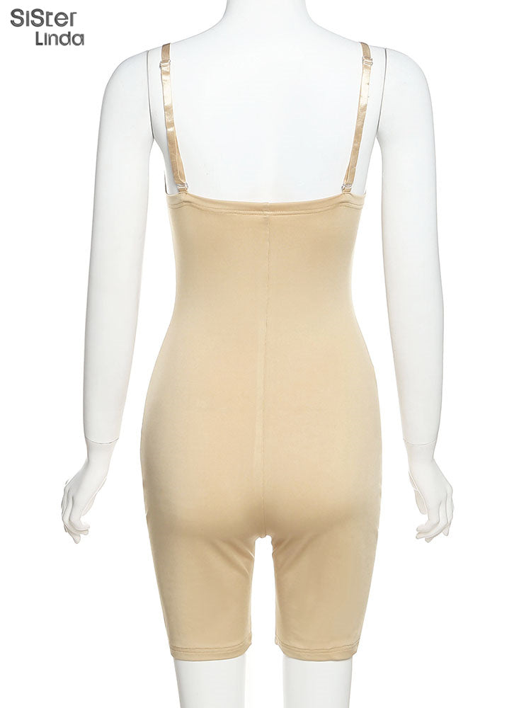 Casual Mesh Bodycon Mini Dress Women Romper  Sleeveless Skinny Stretchy Deep V Neck Party Clubwear Trend Outfit The Clothing Company Sydney