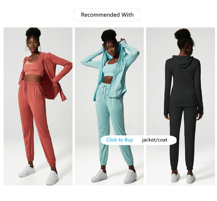 Drawstring Running Sport Joggers Women Quick Dry Athletic Loose Gym Fitness Sweatpants Calf Hollow Out Side Pockets Workout Pant The Clothing Company Sydney