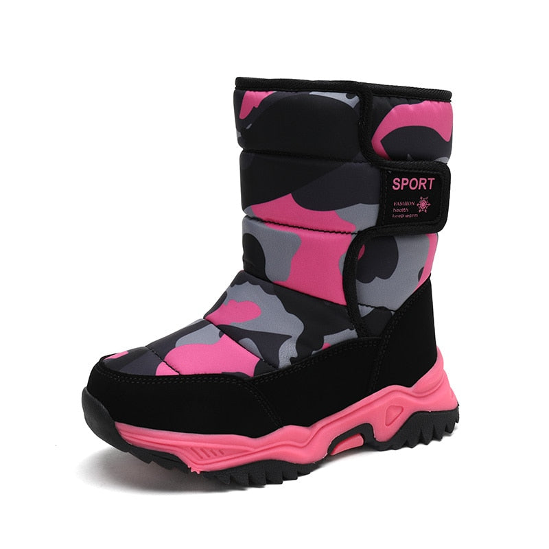 Girls shoes Pink style Kids snow winter warm fur antiskid outsole size 27 to 38 children Boots For Girls The Clothing Company Sydney