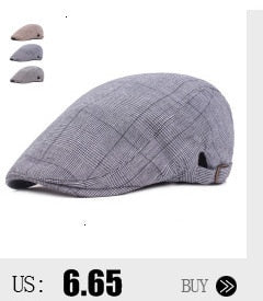 Brand Fashion Summer Sun Hats for Men Women Casual Cotton Beret Caps Adjustable Plaid Flat Newsboy Ivy Cap The Clothing Company Sydney
