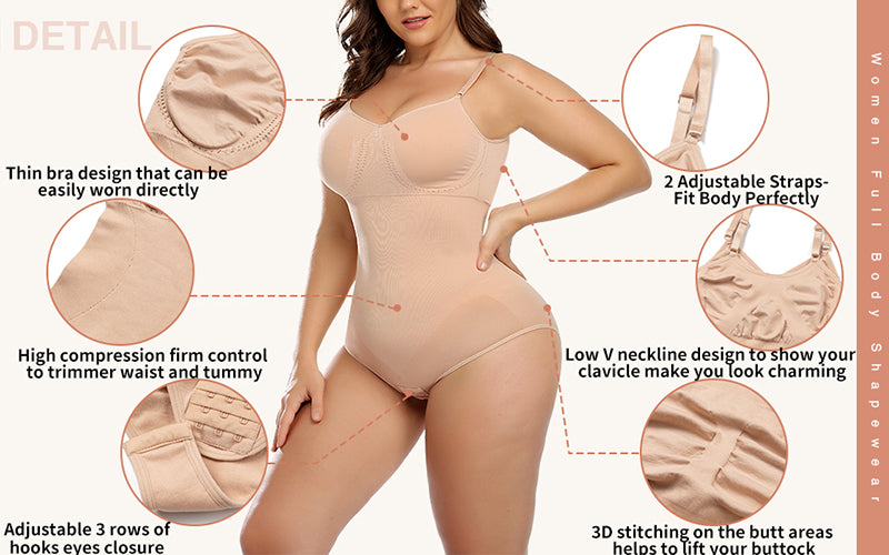 Bodysuit Shapewear Women Full Body Shaper Waist Trainer Stomach Underwear Belt Tummy Control Shaper Trimmer The Clothing Company Sydney