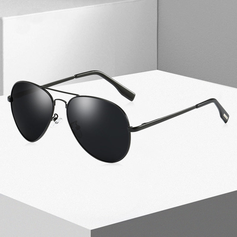 Classic Pilot Polarized Sunglasses Men Fashion Metal Sun Glasses Women Black Driving Eyeglasses Goggle UV400 The Clothing Company Sydney