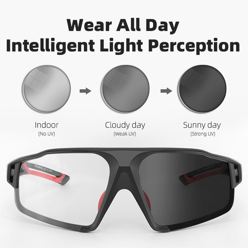 Photochromic Cycling Glasses Bike Bicycle Glasses Sports Men's Women's Sunglasses MTB Road Cycling Eyewear Protection Goggles The Clothing Company Sydney