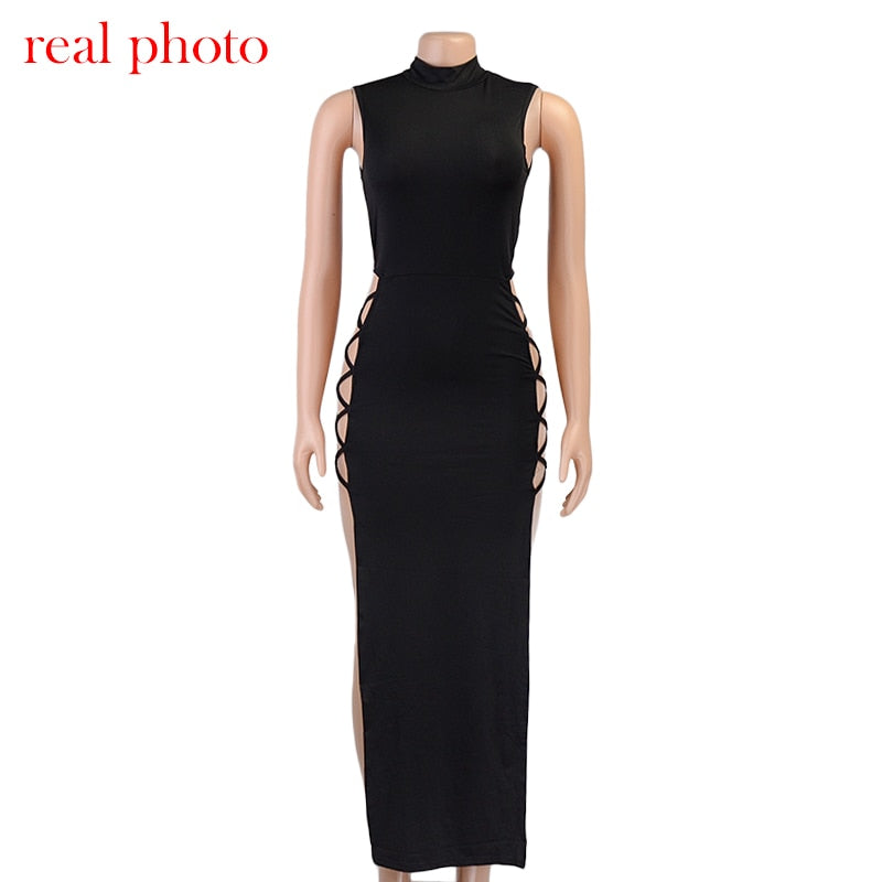 Elegant Black Sleeveless Bandage Dress for Women Club Party Backless Tank Dresses Skinny Fashion Summer Dress The Clothing Company Sydney