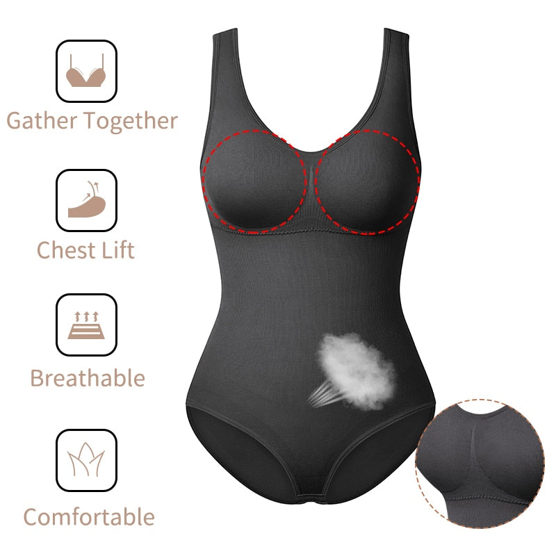 Bodysuit Shapewear Seamless Body Shaper Tummy Control Corset Top Women's Sheath Waist Trainer Abdomen Shaper The Clothing Company Sydney