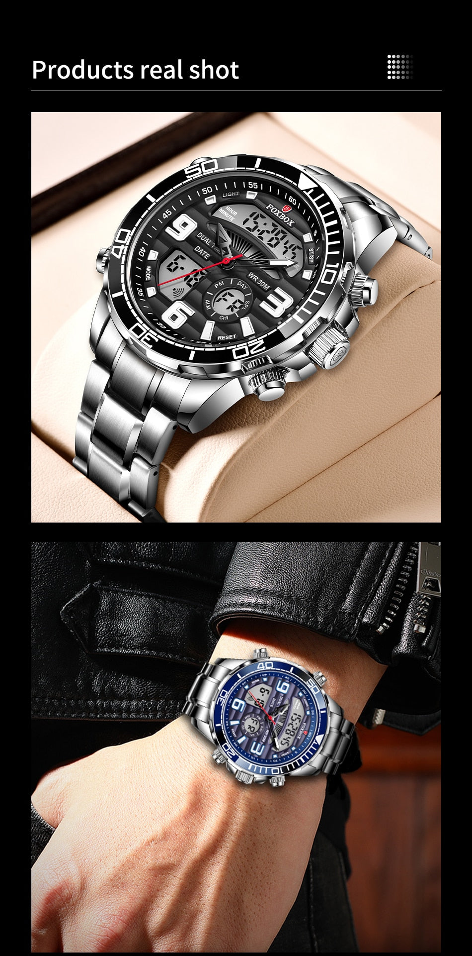Lige Brand Foxbox Digital Mens Watches Sport Quartz Wristwatch All Steel Military Waterproof Watch The Clothing Company Sydney