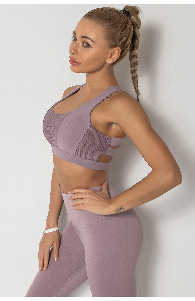 Sports Bra Shockproof Glamour Classic Comfortable Style Tank Wide Shoulder Strap Yoga Top Push Up Fitness Bras The Clothing Company Sydney