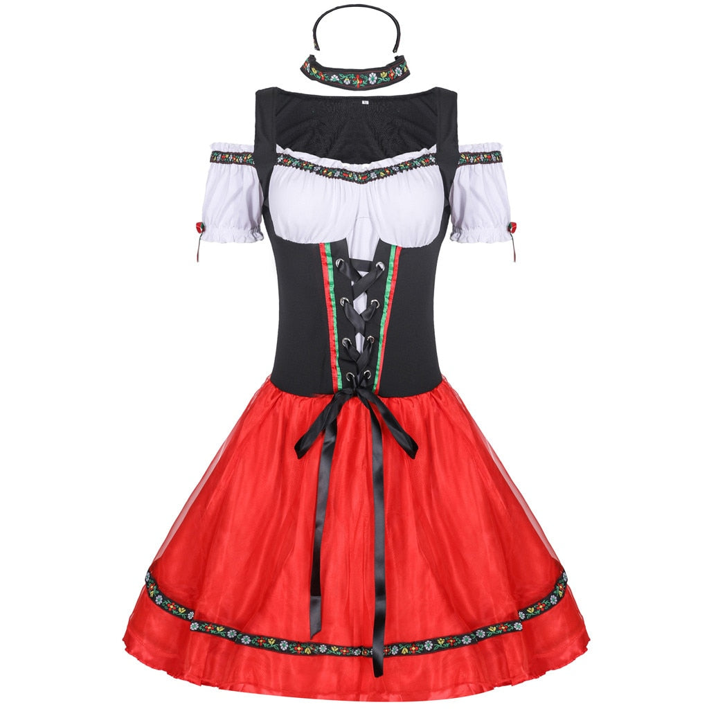 Oktoberfest Dirndl Costume Germany Beer Maid Tavern Wench Waitress Outfit Cosplay Halloween Fancy Party Dress The Clothing Company Sydney