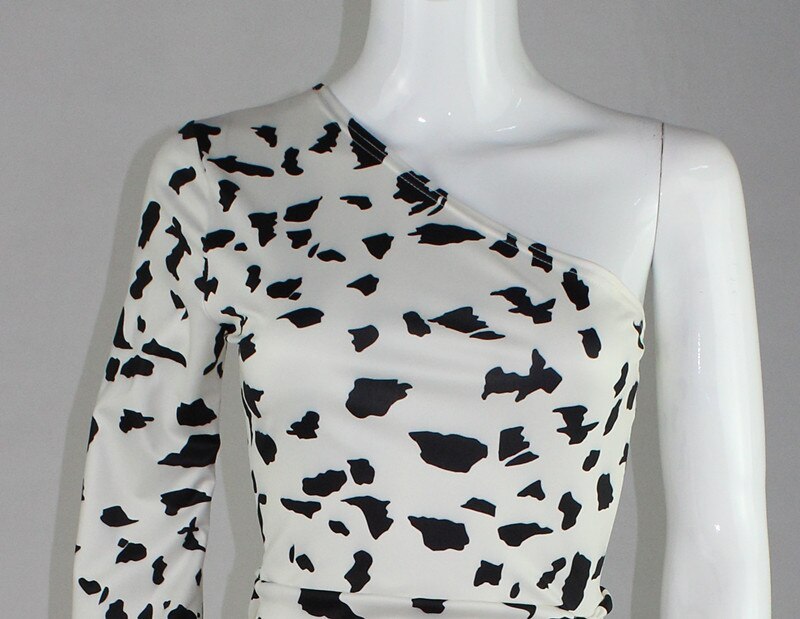 Casual One Shoulder Print Dress Women Elegant Backless Bandage Dress Female Streetwear Boho Mini Dresses The Clothing Company Sydney