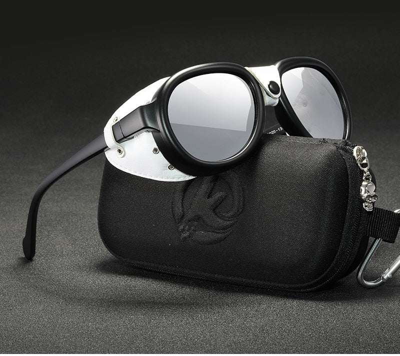Luxury Steampunk Pilot Sunglasses Men and Women Shield Glasses UV400 Protection The Clothing Company Sydney