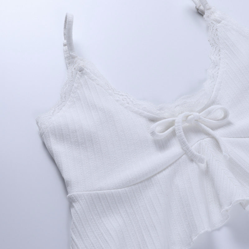 Summer Lace Suits Fashion Solid Tracksuit V-neck Costume Two Pieces (Tops+Shorts) Outwear Sets The Clothing Company Sydney