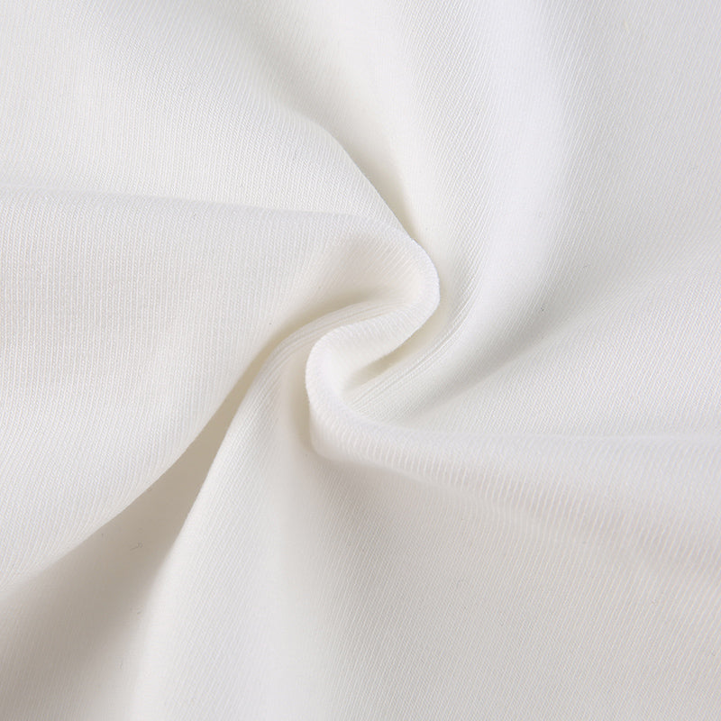 Streetwear Square Neck Hook Cotton Aututmn T-shirts Bodycon Gothic White Crop Tops Tees Long Sleeve T shirt The Clothing Company Sydney