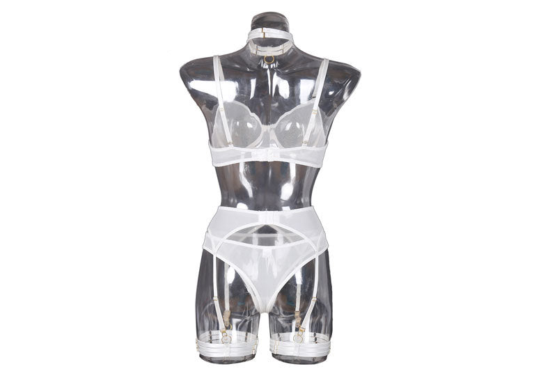 4 Piece Lingerie Underwear Bra Garters Brief Sets Transparent Lace Seamless Panties Set The Clothing Company Sydney