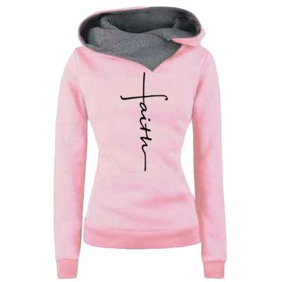 Autumn Winter Hoodies Sweatshirts Faith Embroidered Sweatshirt Long Sleeve Pullovers Casual Warm Hooded Top The Clothing Company Sydney