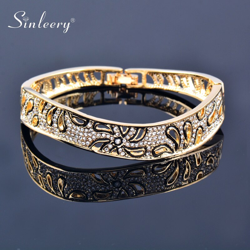 Luxury Hollow Flower Bangles For Women Rose Gold Silver Color Crystal Bracelets Best Friends Gifts Jewellery The Clothing Company Sydney