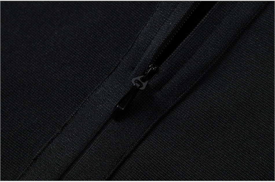 Summer White Lace Bandage Dress Black Short Sleeve Midi Hollow Out Club Celebrity Evening Party Dress The Clothing Company Sydney