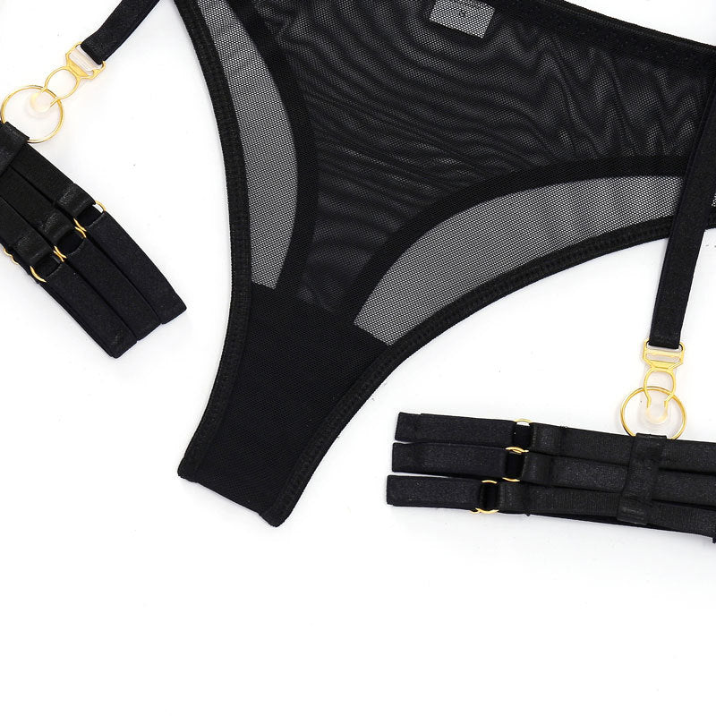 4 Piece Lingerie Underwear Bra Garters Brief Sets Transparent Lace Seamless Panties Set The Clothing Company Sydney